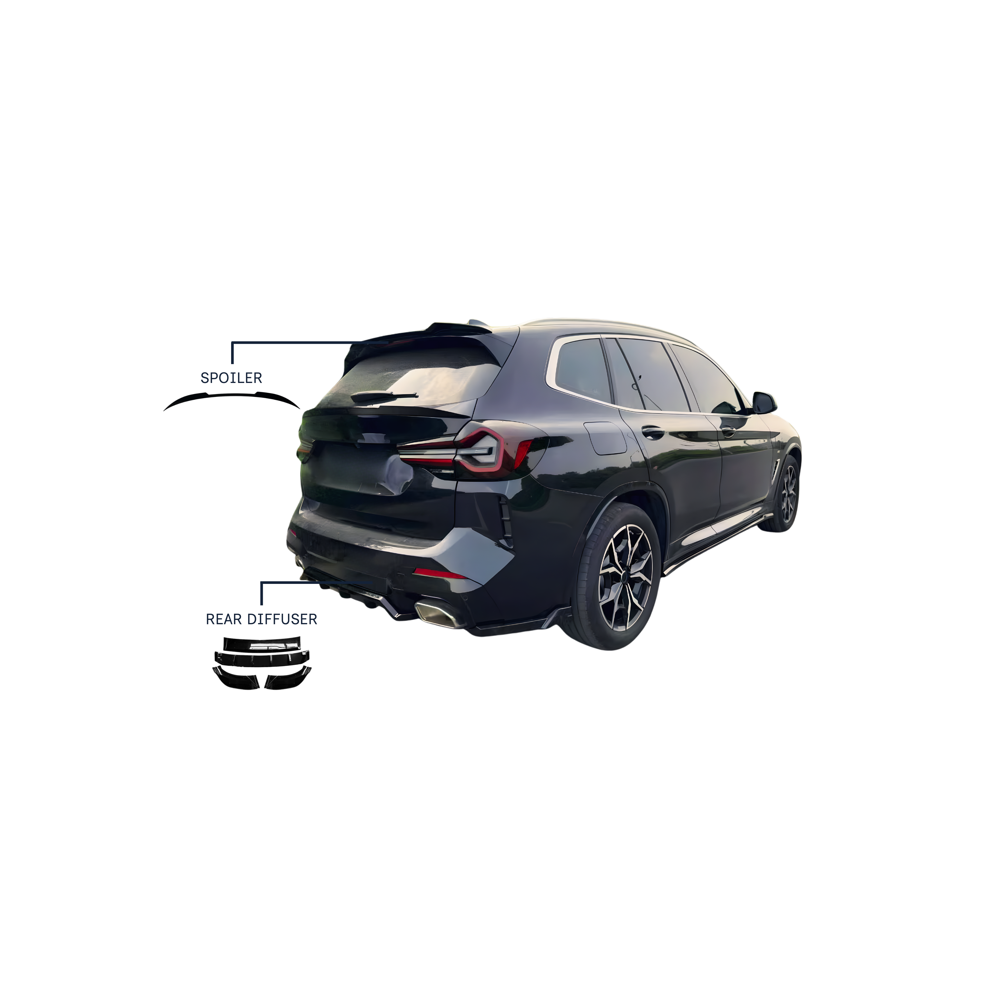 BMW X3 G08 (2022-2023) Full Body Kit – Gloss Black