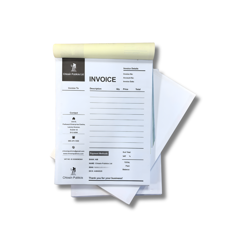 Custom Invoice Books – Personalised for Your Business