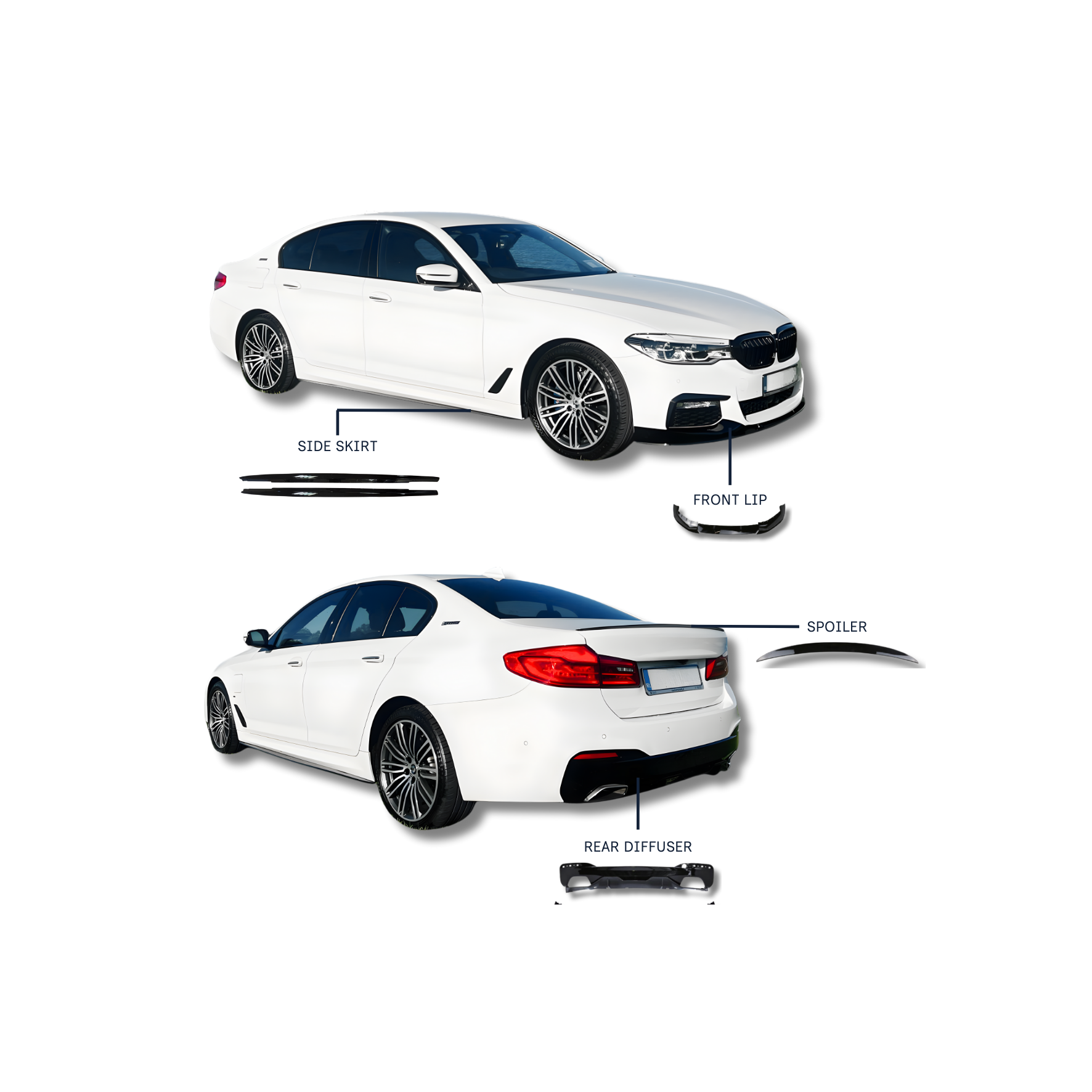 BMW 5 Series G30 LCI Body Kit - 2021 to 2023