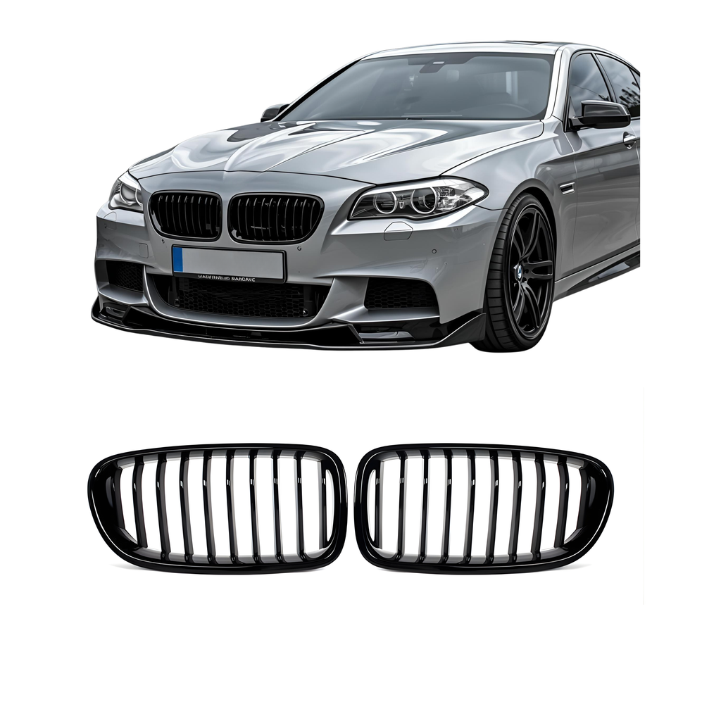 Front Grille Gloss Black - BMW 5 series F10 (2010-2017)