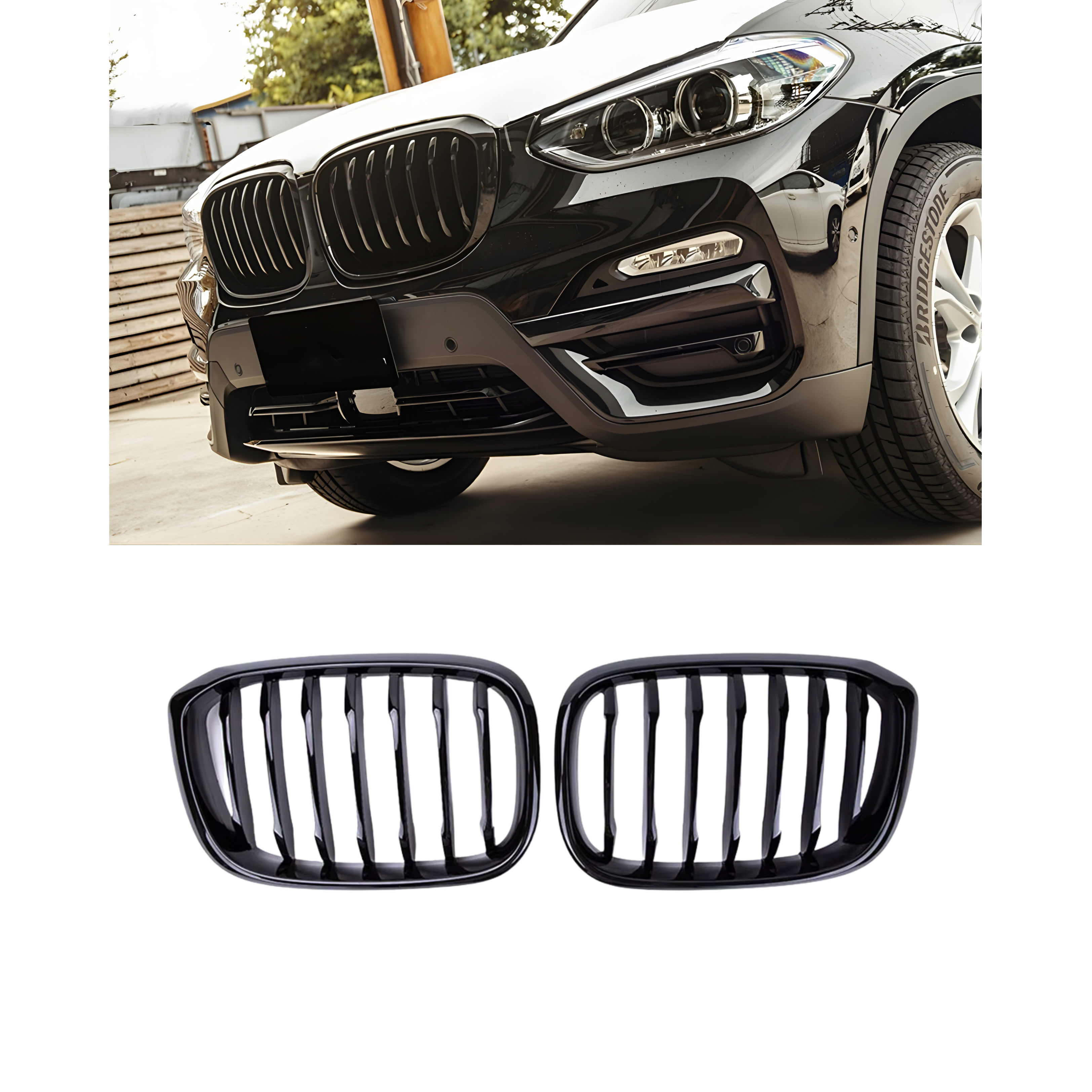 Front Grille Gloss Black - BMW X3 G01 (2018-2020)