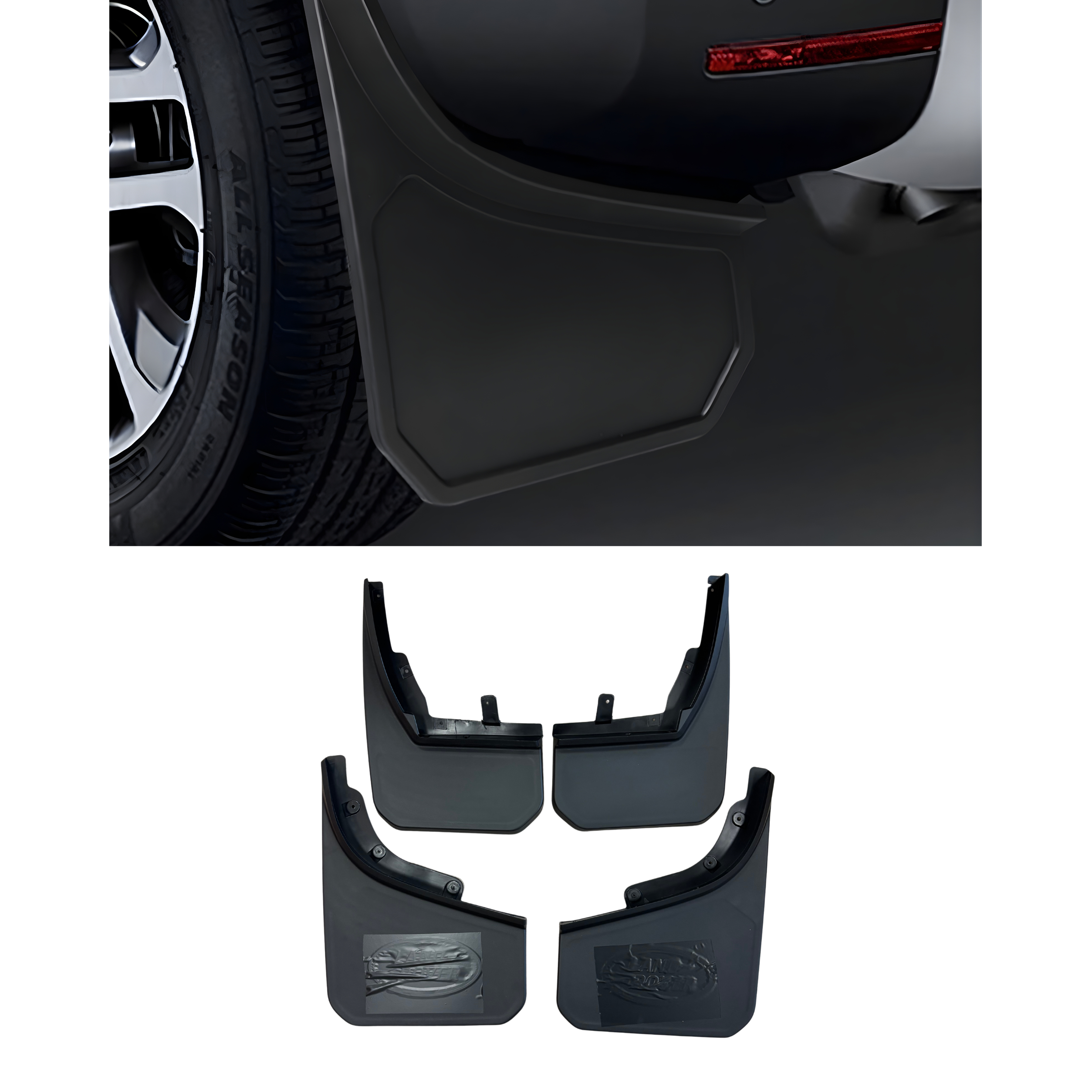 Mud Flaps – Splash Guards - Defender - 4PCS - BLACK (Widening Version)