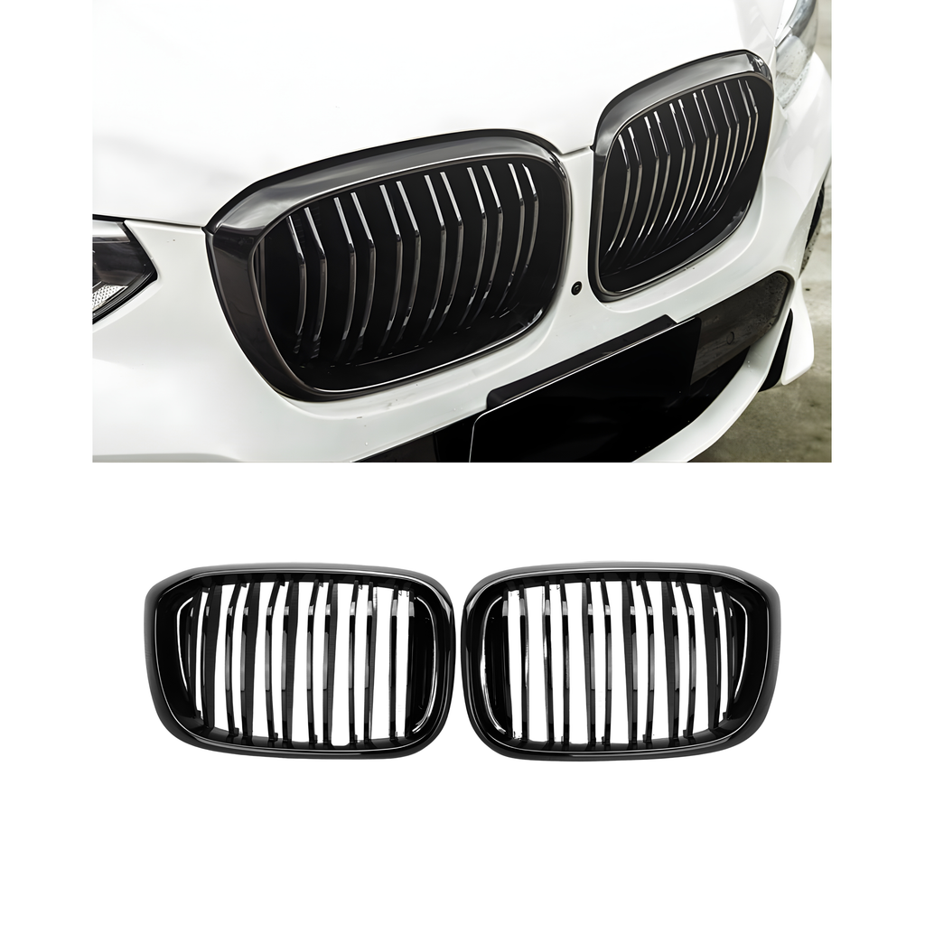 Front Grille Gloss Black Double Line- BMW X3 G01 (2018-2020)