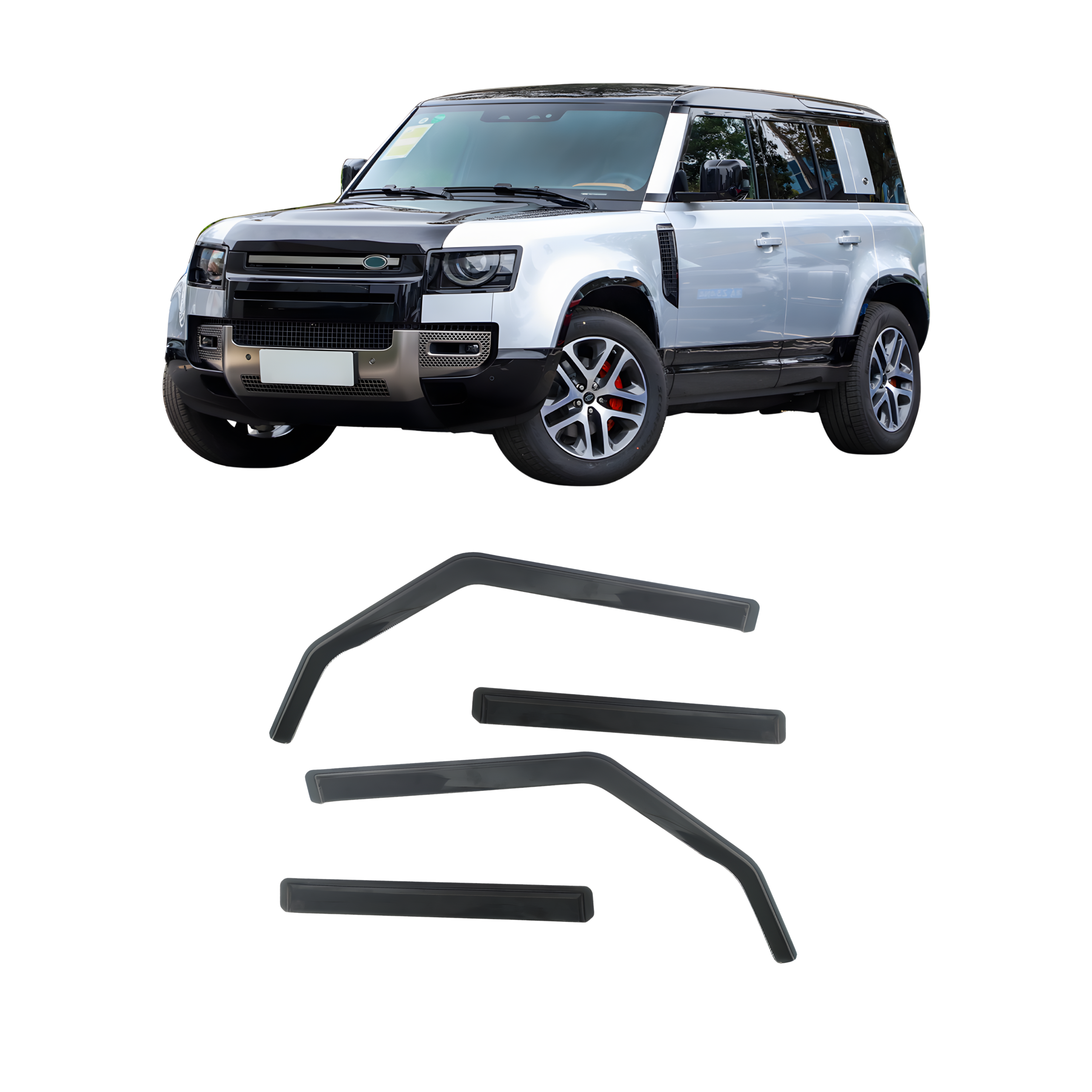 Window Deflectors for LandRover Defender 2021+ – Set of 4