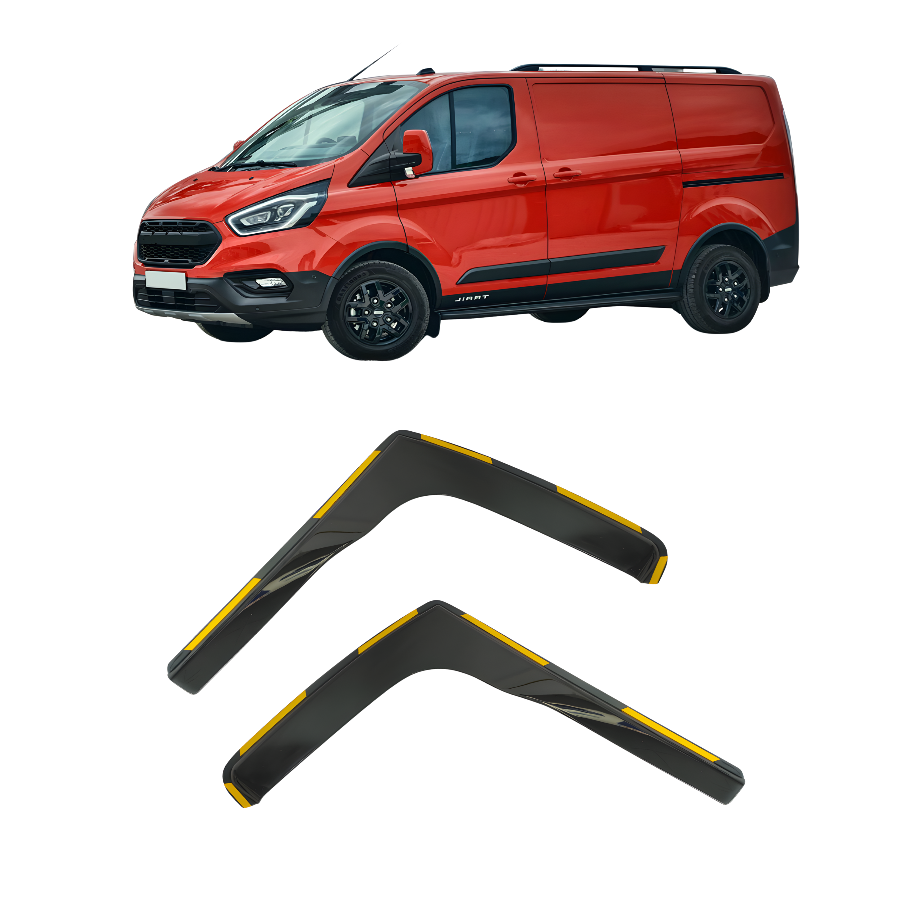 Window Deflectors for FORD TRANSIT CUSTOM 2013/2023 – Set of 2