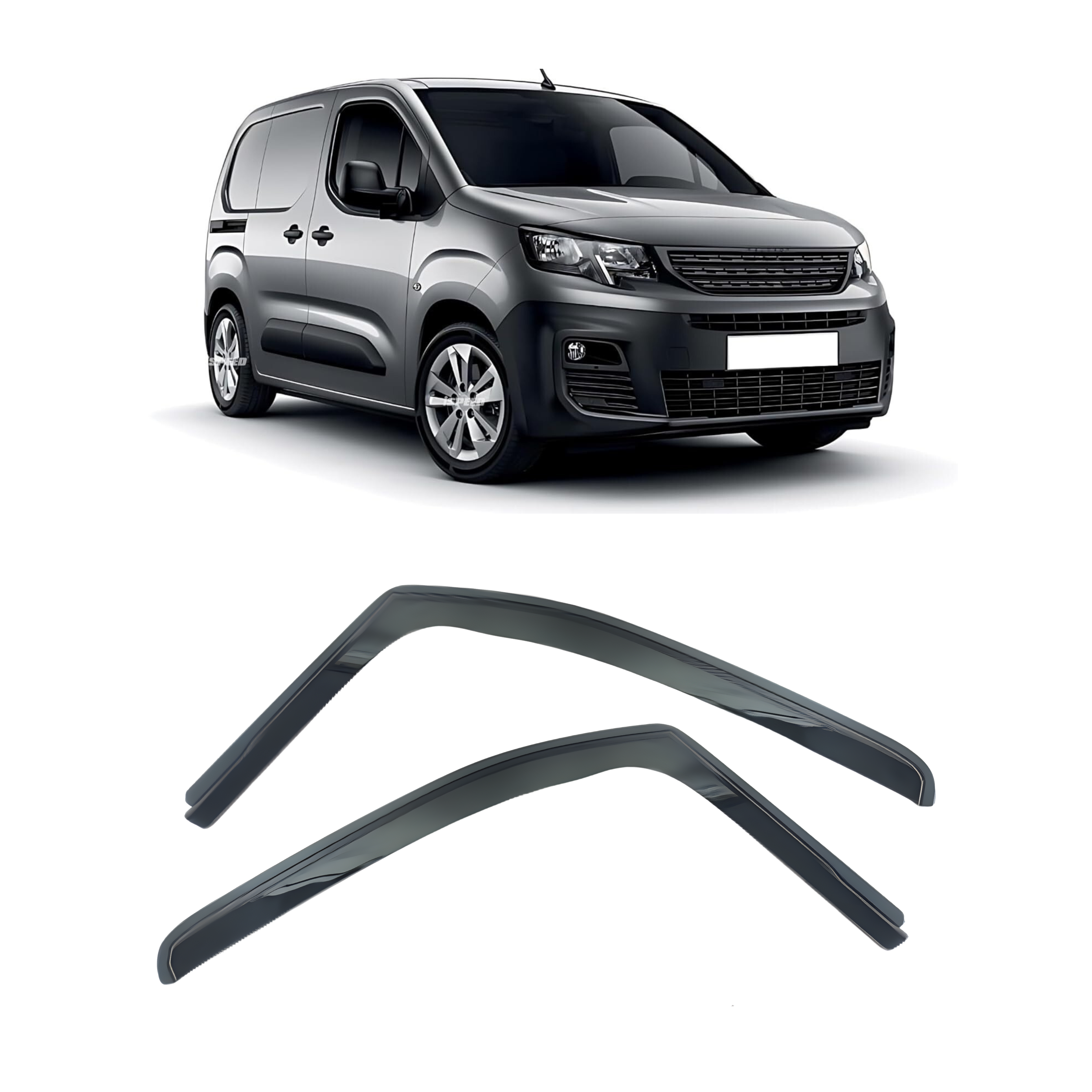 Window Deflectors for Peugeot PARTNER 2018+ – Set of 2