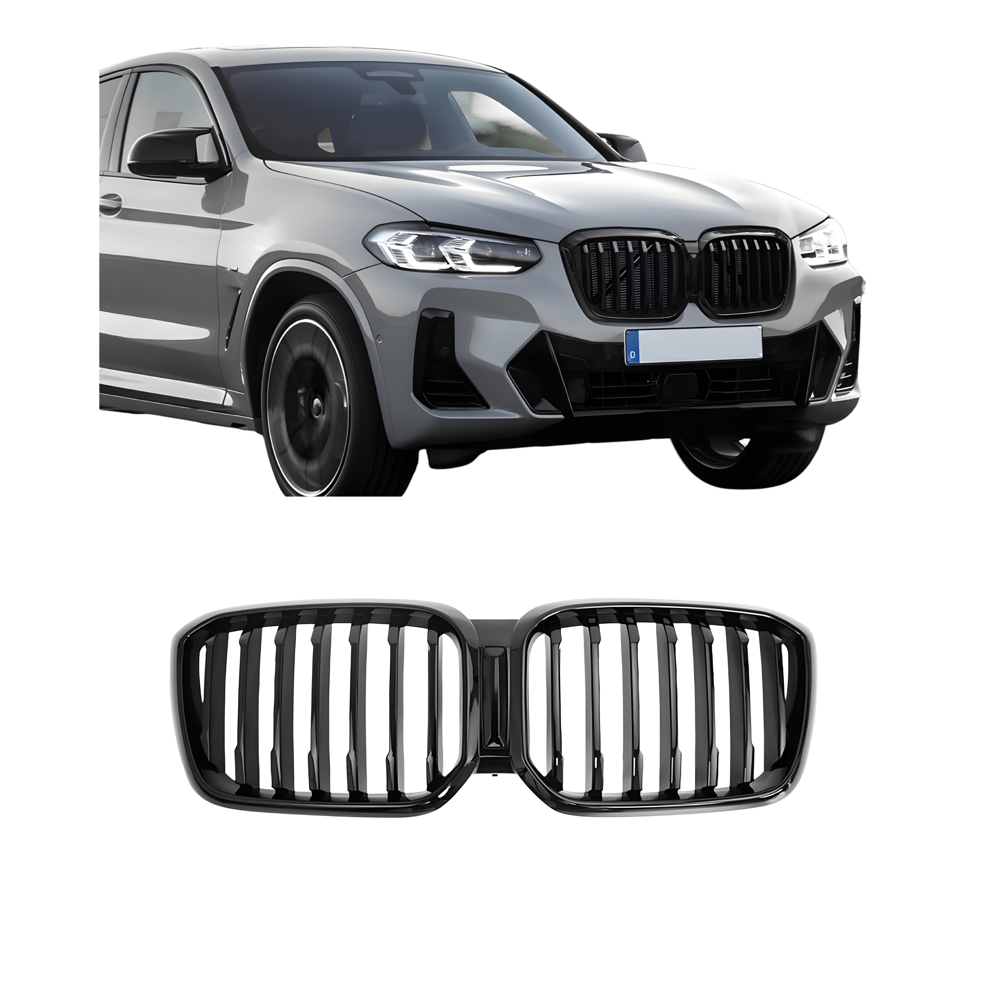 Front Grille Gloss Black - BMW X3 G08 (2022-2023)
