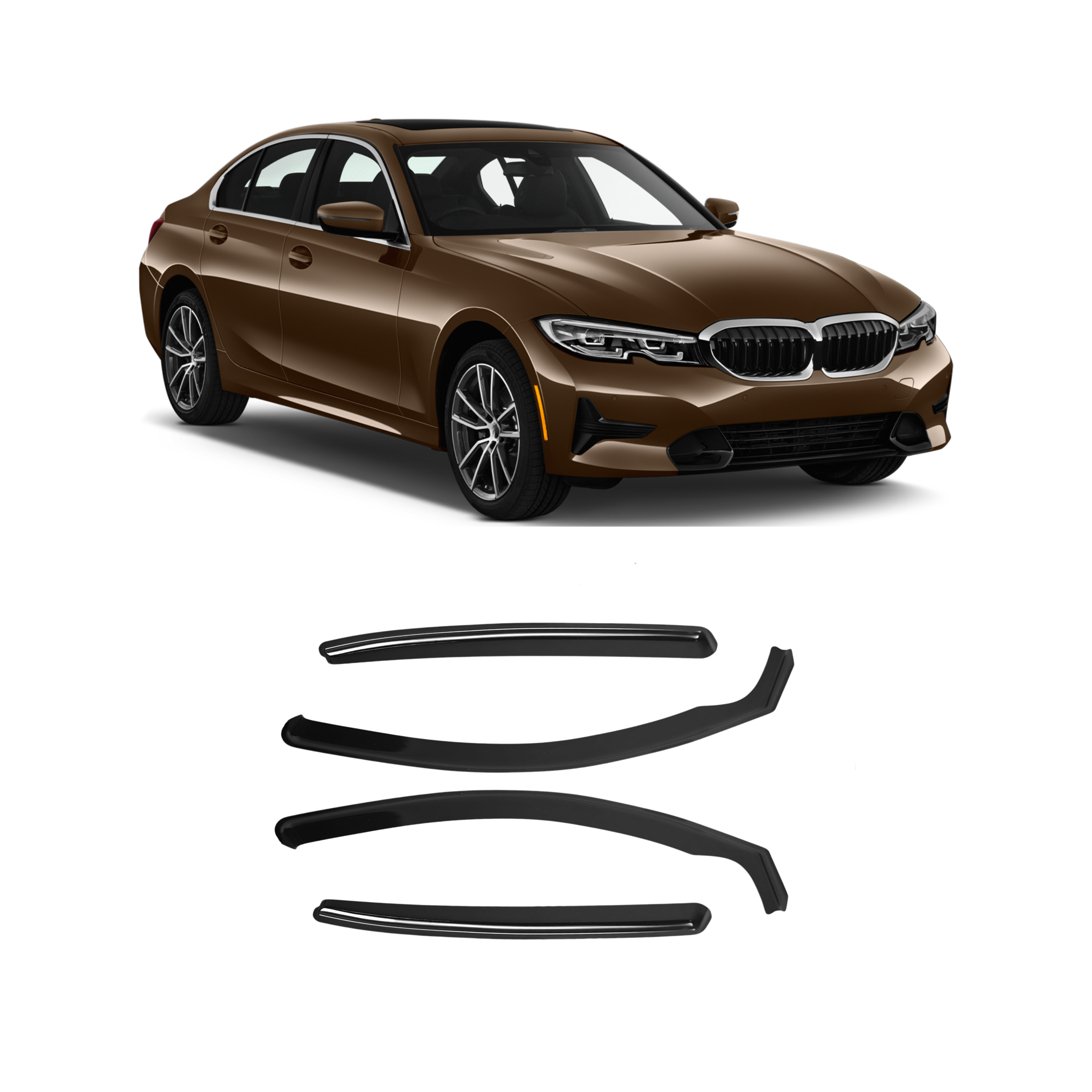 Window Deflectors for BMW 3 SERIES G20 2020/2022 - Set of 4