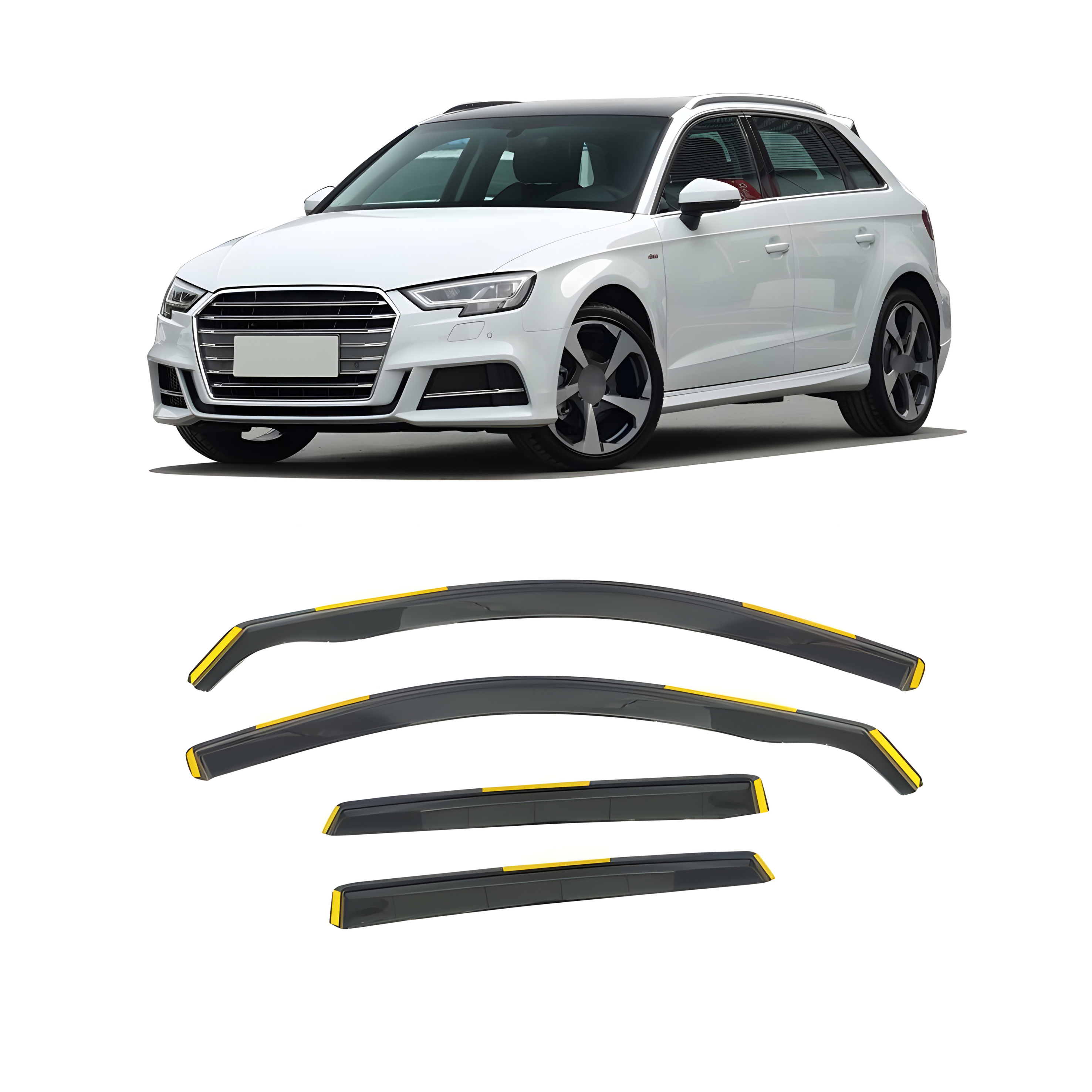 Window Deflectors for AUDI A3/S3 SPORTBACAK 2012/2020 – Set of 4