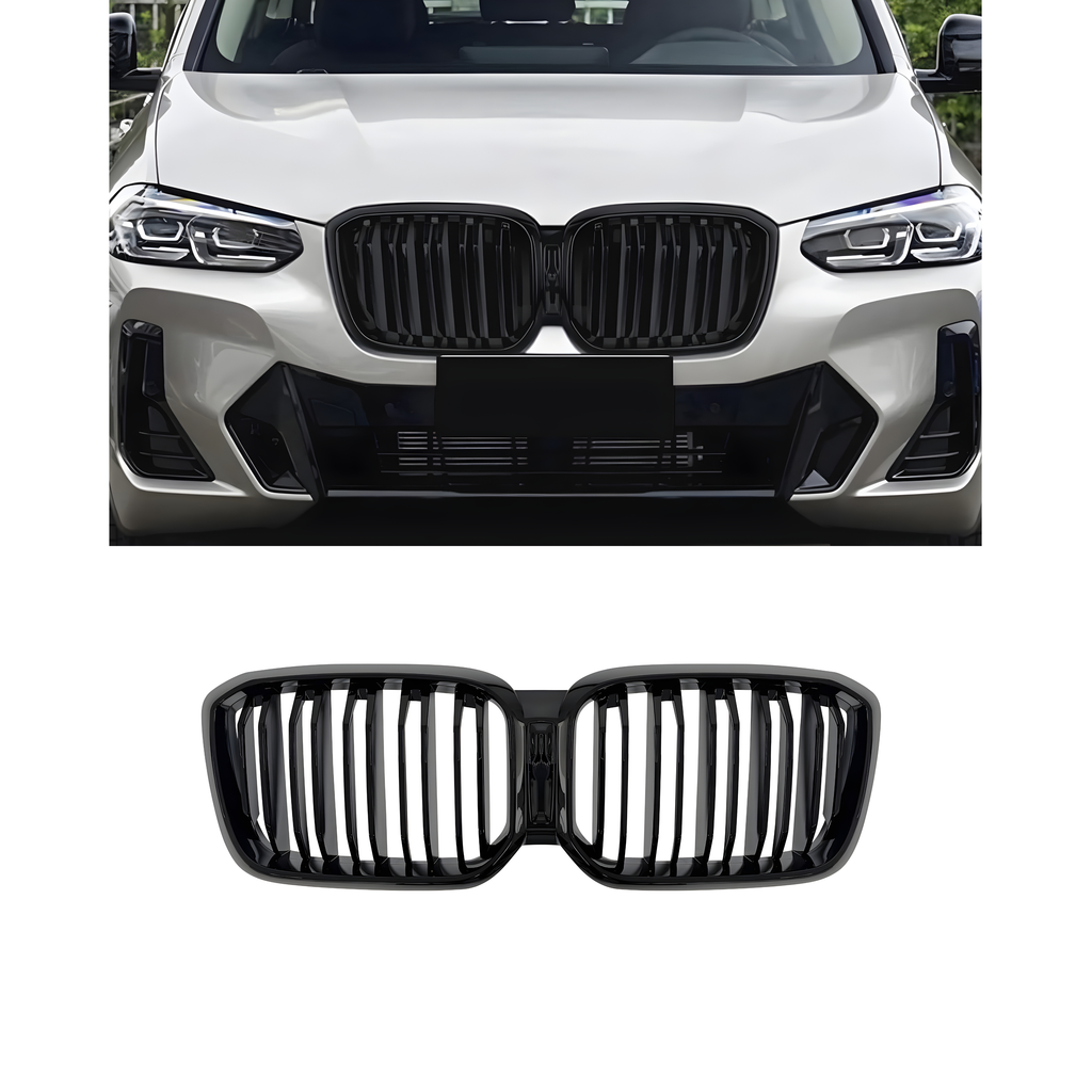 Front Grille Gloss Black Double Line- BMW X3 G08 (2022-2023)