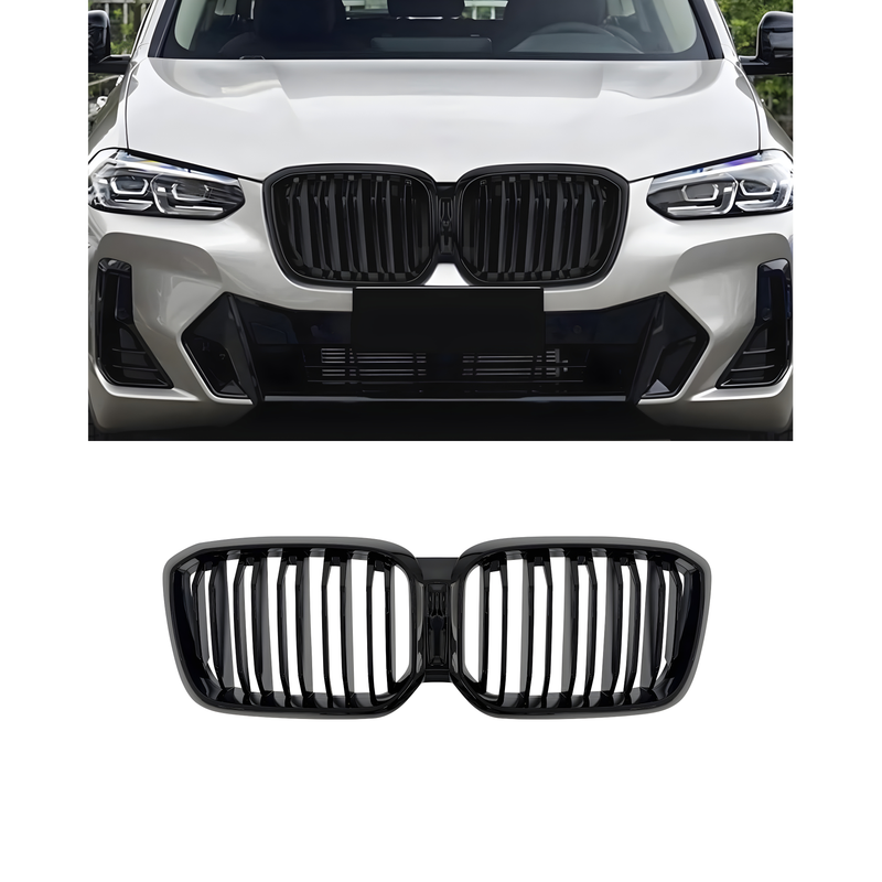 Front Grille Gloss Black Double Line- BMW X3 G08 (2022-2023)