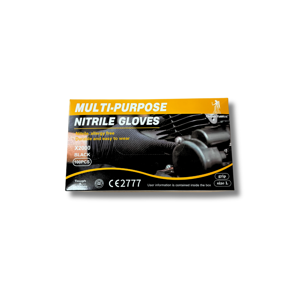 Grip Nitrile Gloves Diamond (Black)