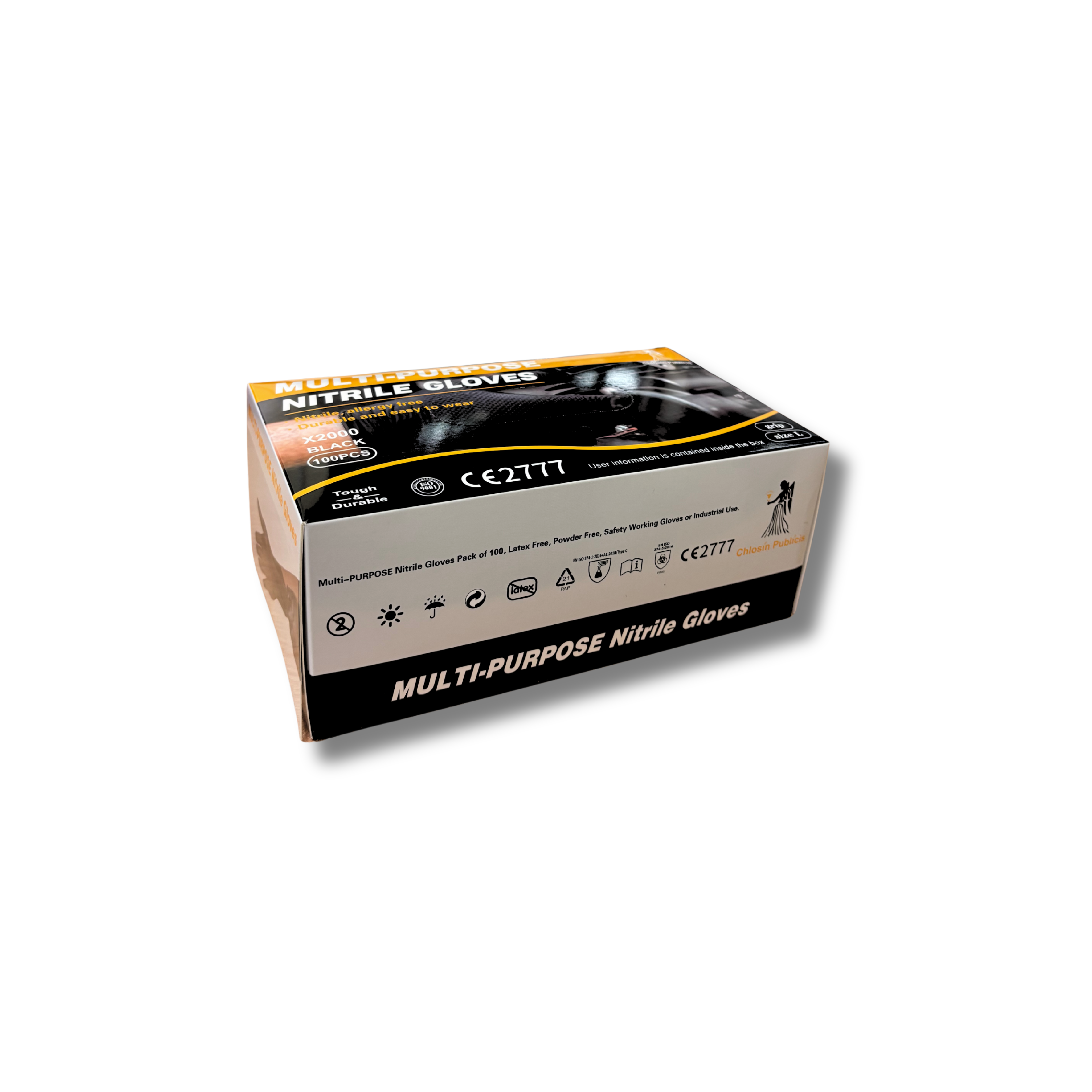 Grip Nitrile Gloves Diamond (Black)