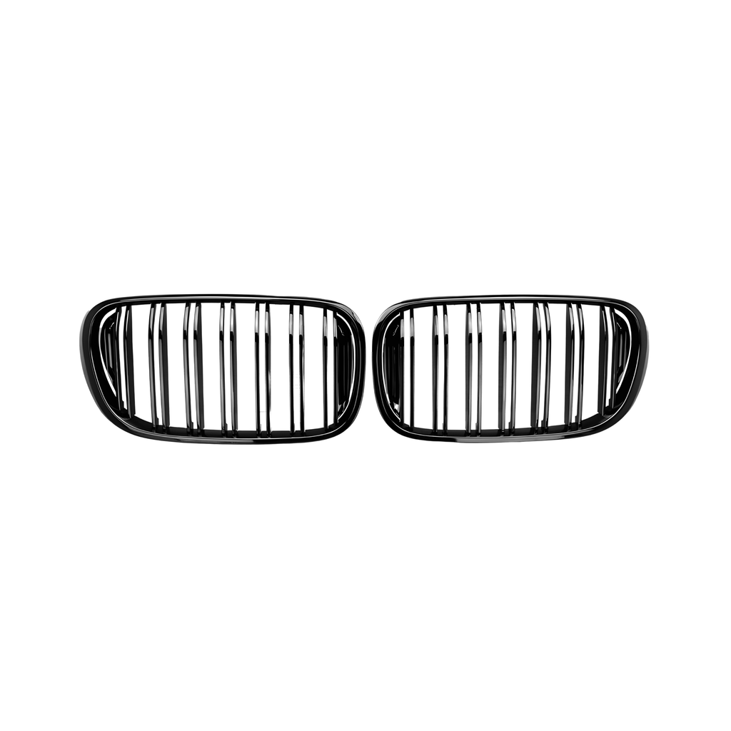 Front Grille Gloss Black Double Line - BMW 7 series G11 (2016-2018)
