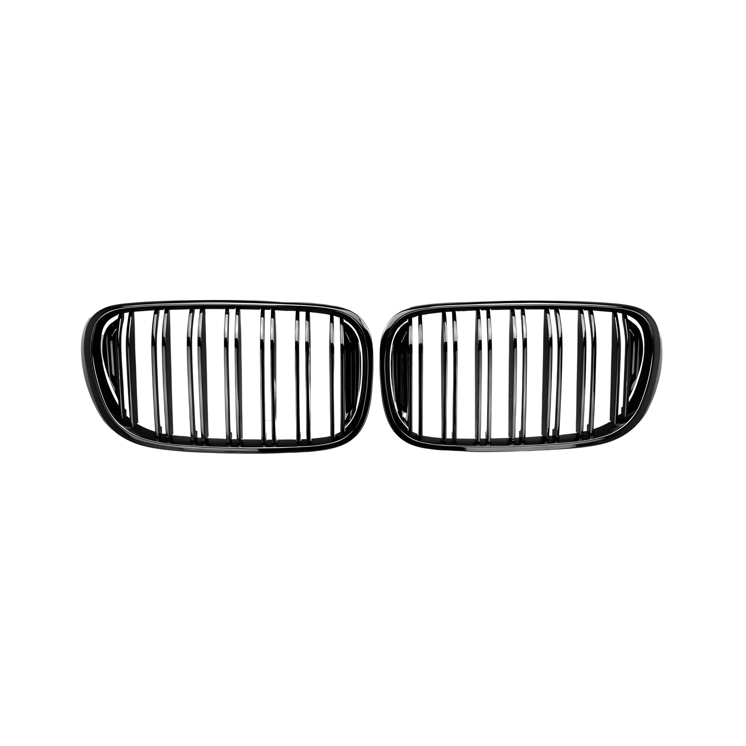 Front Grille Gloss Black Double Line - BMW 7 series G11 (2016-2018)