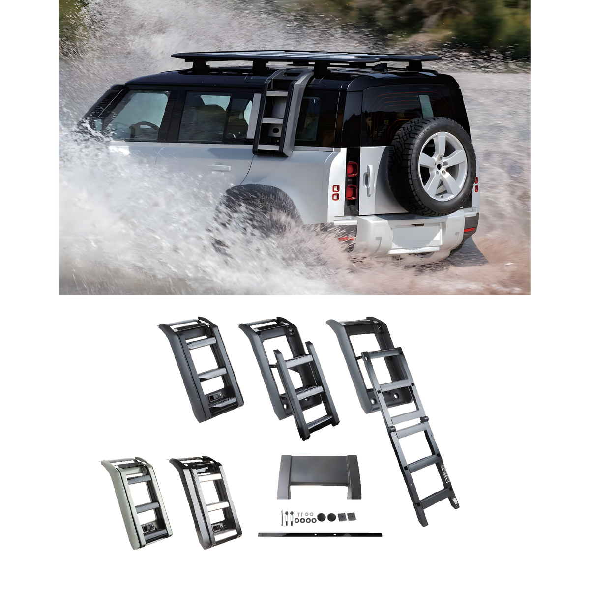 Defender Rood Ladder SIDE DOOR CLIMBING LADDER FOR LAND ROVER DEFENDER – Chlosin
