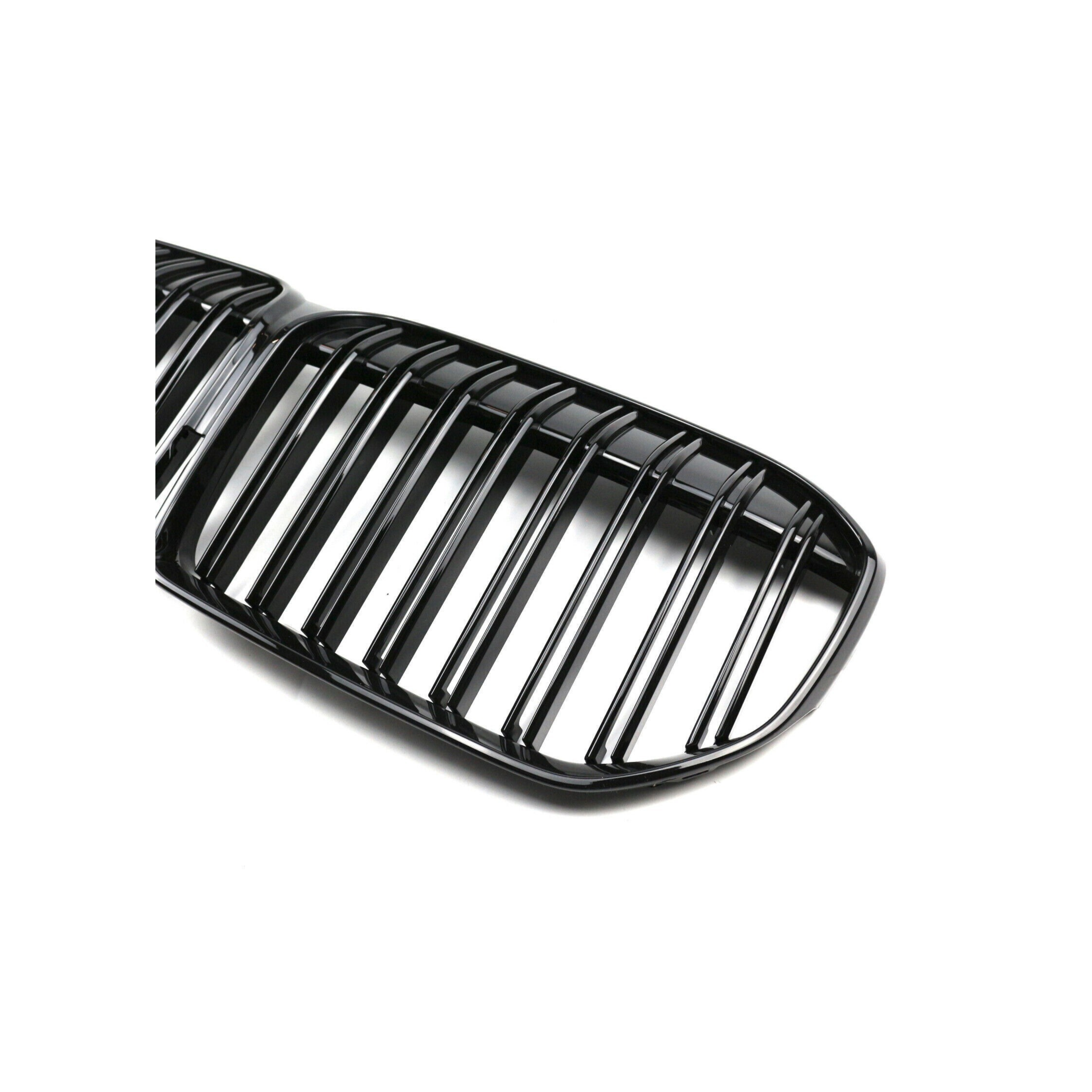 Front Grille Gloss Black Double Line - BMW 7 series G12 2019-2023