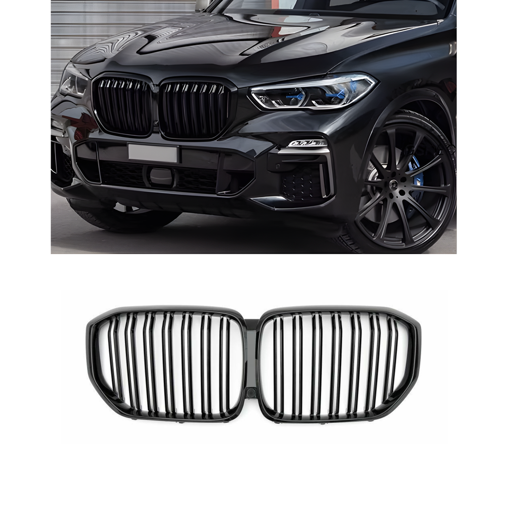 Front Grille Gloss Black Double Line - BMW X5 G05 PRE LCI 2019+
