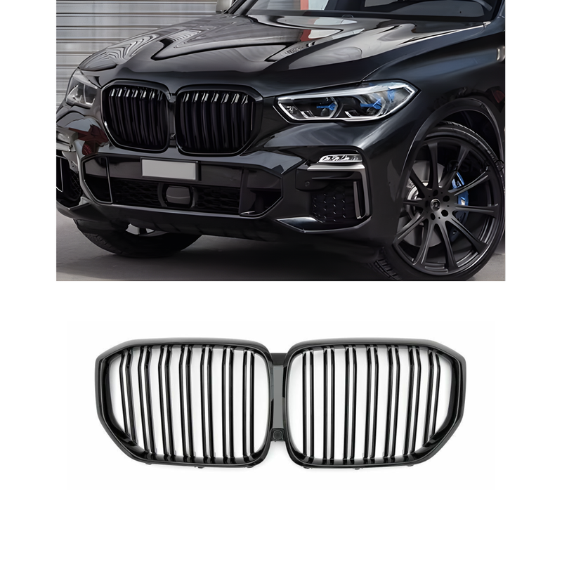 Front Grille Gloss Black Double Line - BMW X5 G05 PRE LCI 2019+
