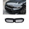 Front Grille Gloss Black Double Line - BMW 3 series G28 2023+