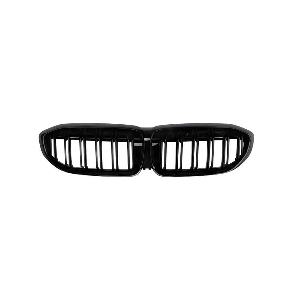 Front Grille Gloss Black Double Line - BMW 3 series G20 (2019-2021)