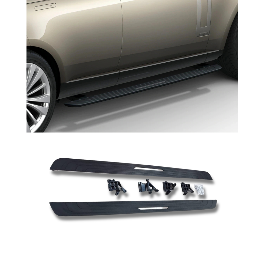 RANGE ROVER SPORT & VOGUE 2023 ON – BLACK SIDE STEPS / RUNNING BOARDS – PAIR