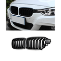 Front Grille Gloss Black Double Line - BMW 3 series F30 (2012-2019)