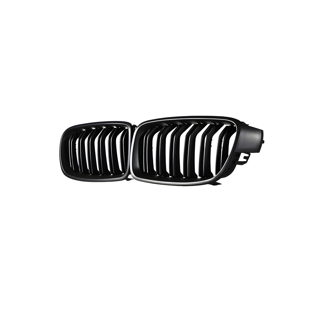 Front Grille Gloss Black Double Line - BMW 3 series F30 (2012-2019)
