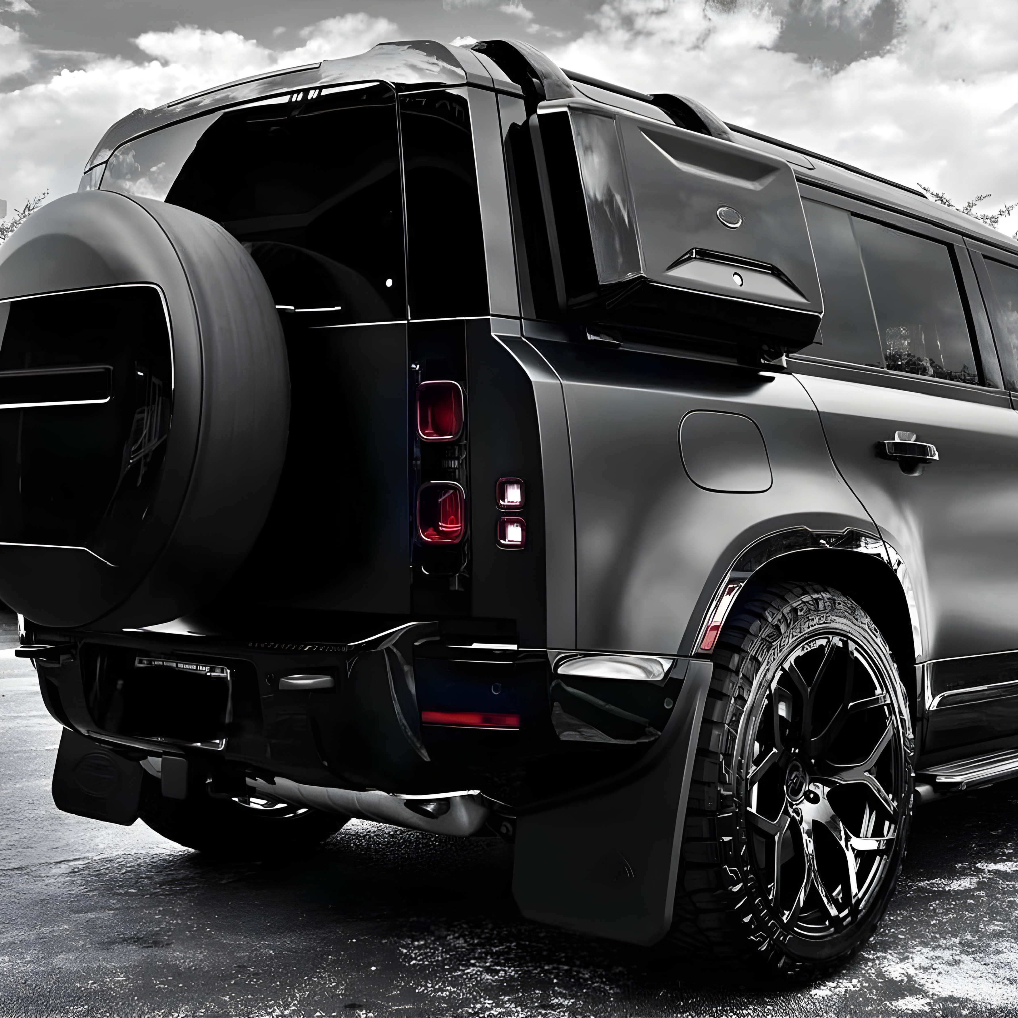 BLACK SIDE STORAGE BOX – FITS LAND ROVER DEFENDER 90 / 110 / 130 (2020+)