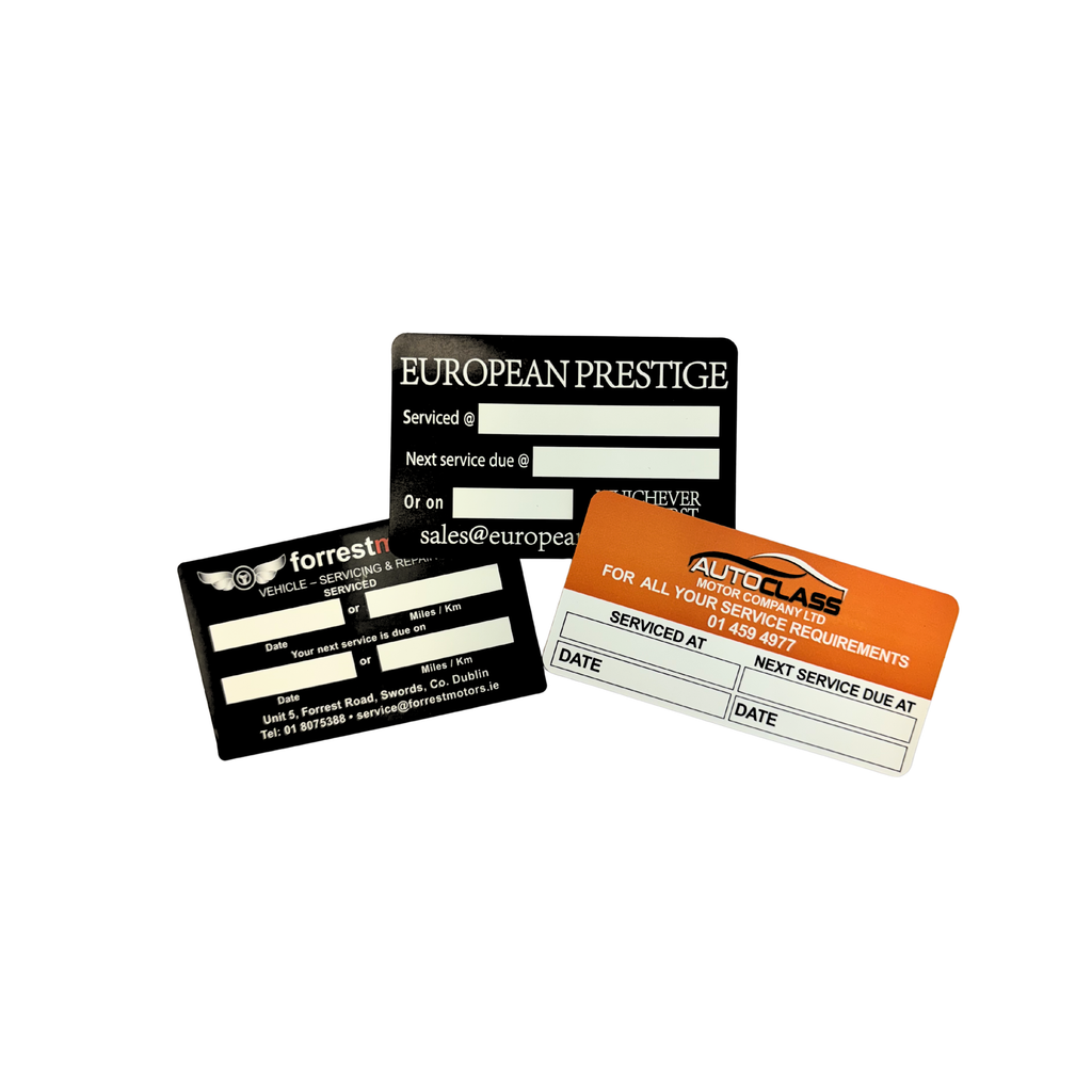 Custom Service Stickers for Garages