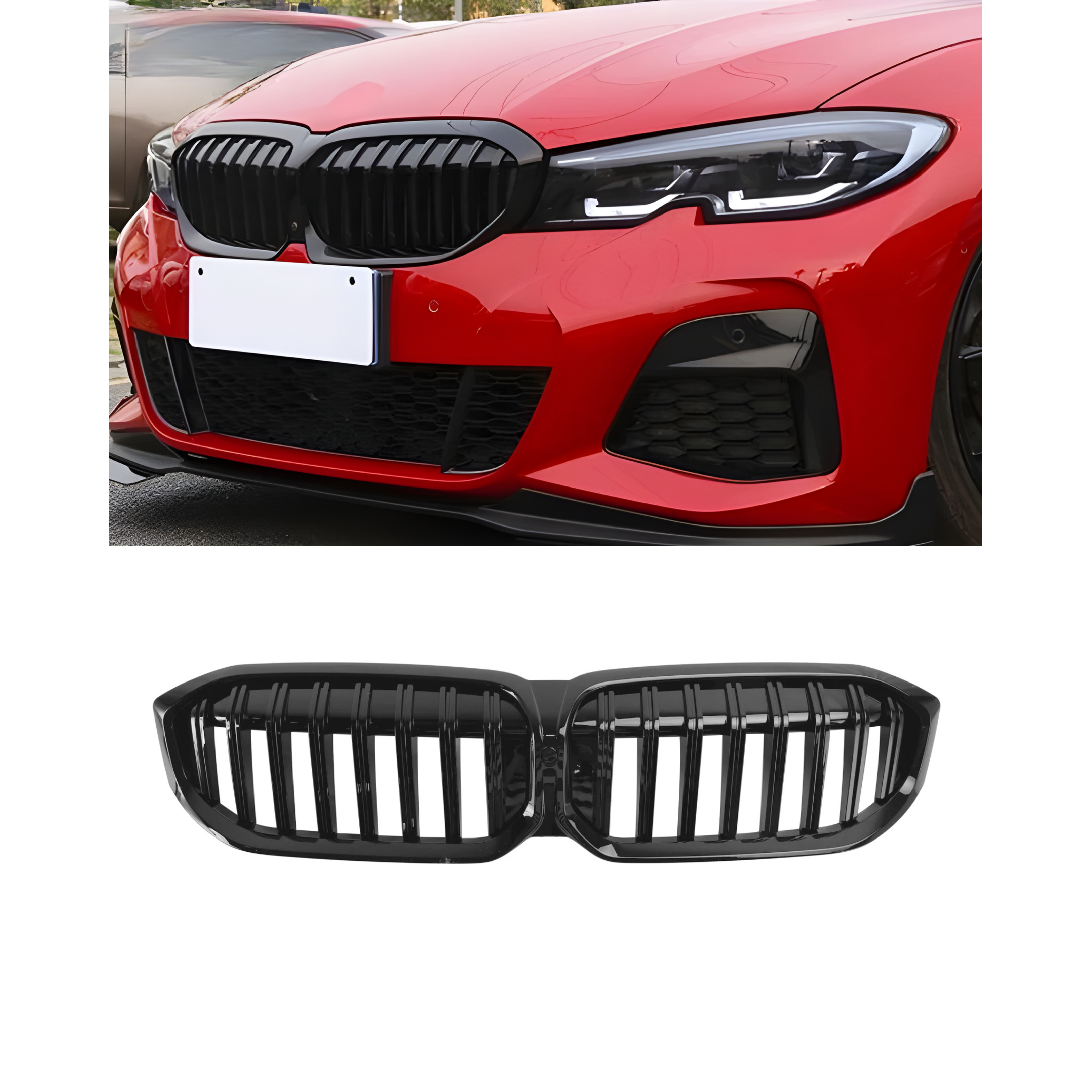 Front Grille Gloss Black - BMW 3 series G20 (2019-2021)