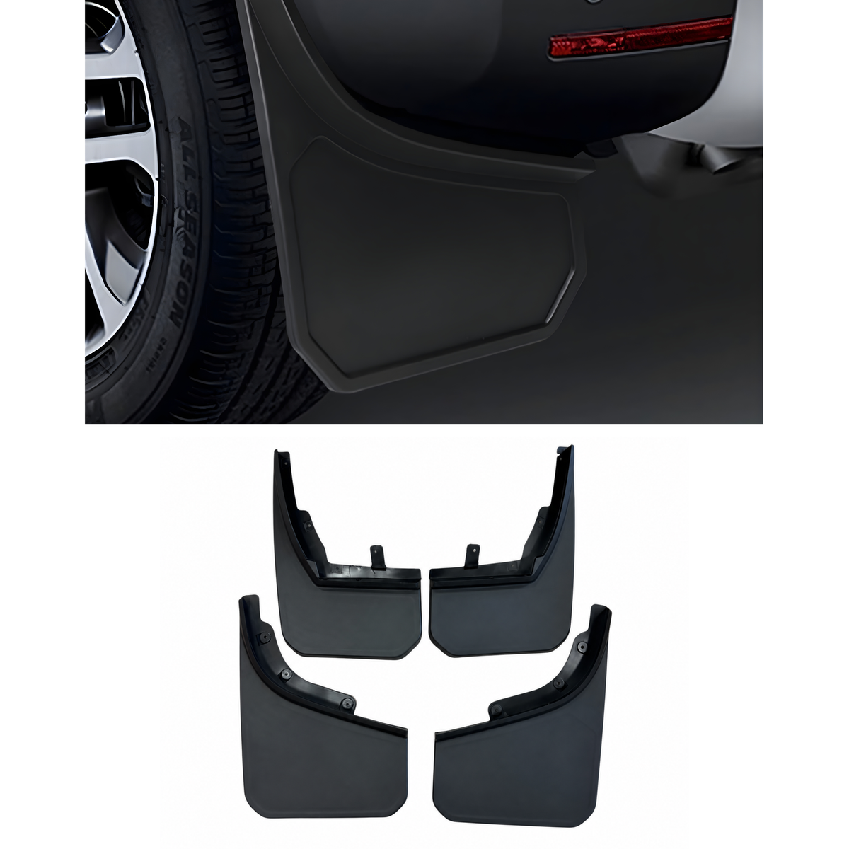 Mud Flaps – Splash Guards - Defender - 4PCS - BLACK (Widening Version)
