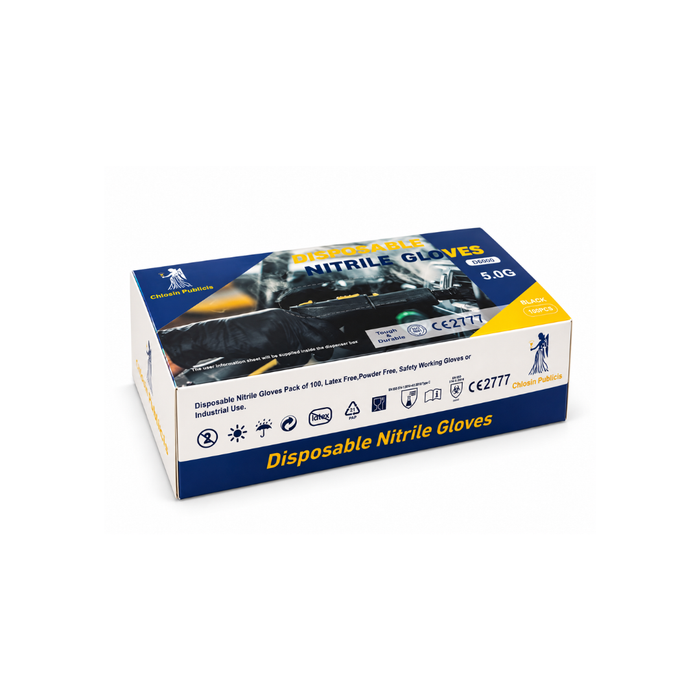 Grip Nitrile Gloves (Black)